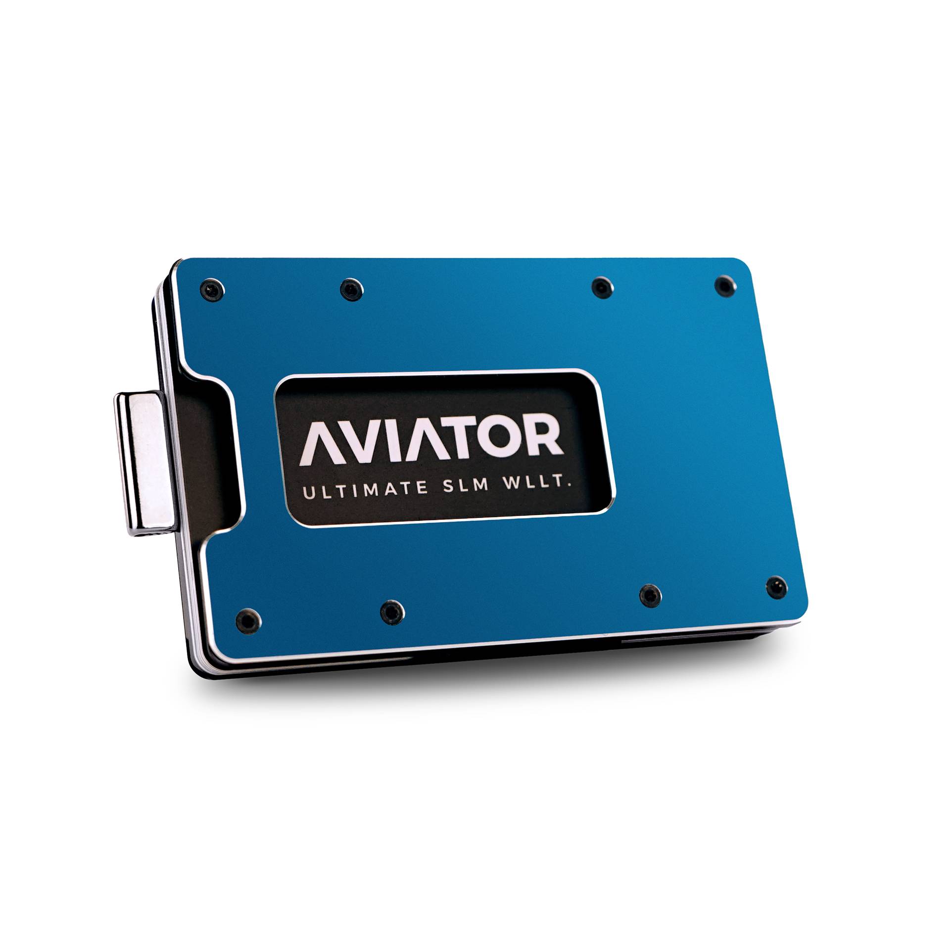 Aviator Smart Wallet Slide, Galactic Blau mit AirTag Clip von AVIATOR