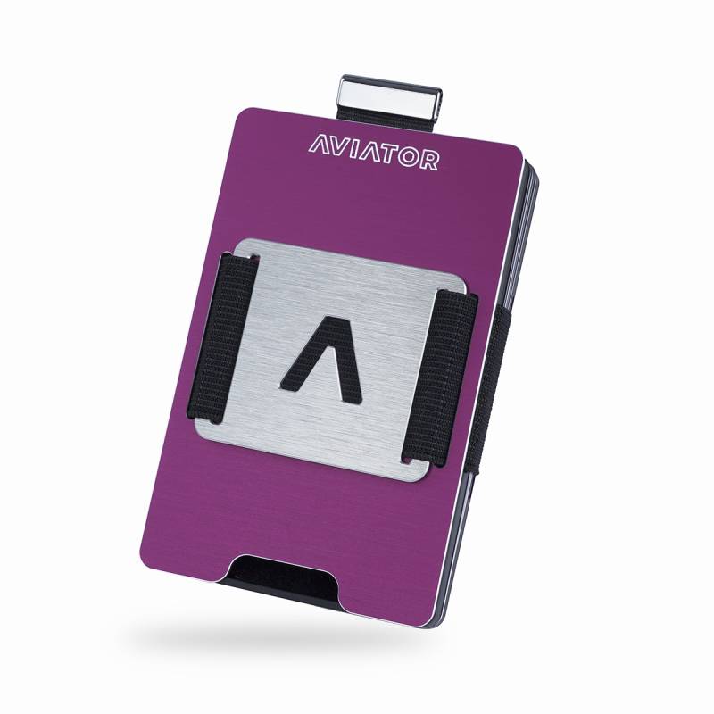 Aviator Smart Wallet Slide, Purple Berry Metal Clip von AVIATOR