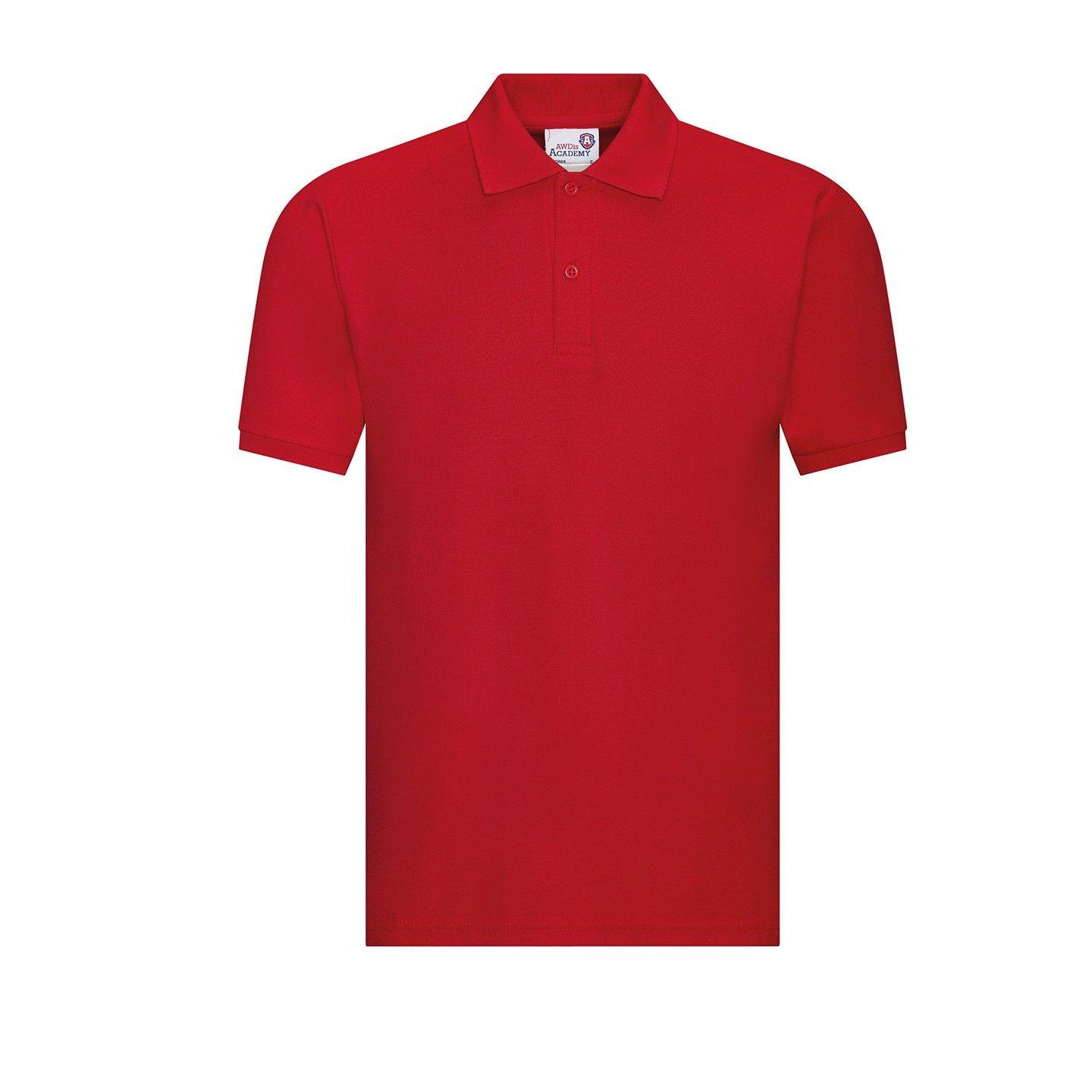 Academy Poloshirt Mädchen Rot Bunt S von AWDis