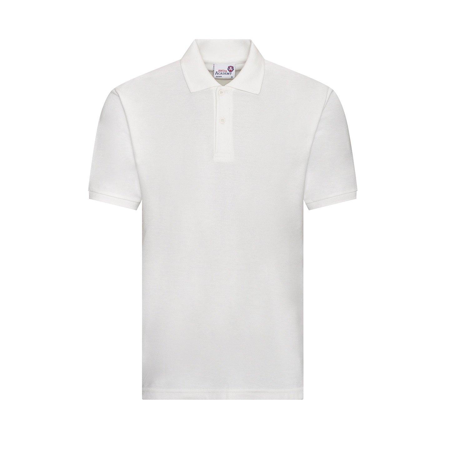 Academy Poloshirt Mädchen Weiss S von AWDis