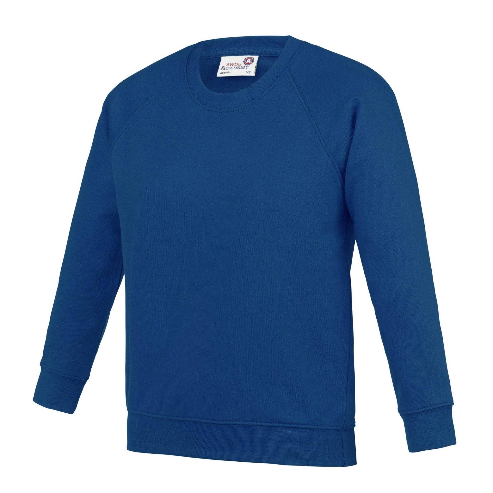 AWDis - Academy Pullover mit Rundhalsausschnitt (2er Pack), 104, Königsblau von AWDis