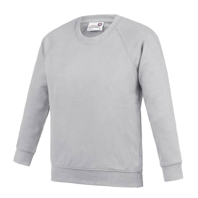 Academy Pullover Mit Rundhalsausschnitt (2er Pack) Jungen Grau 128 von AWDis