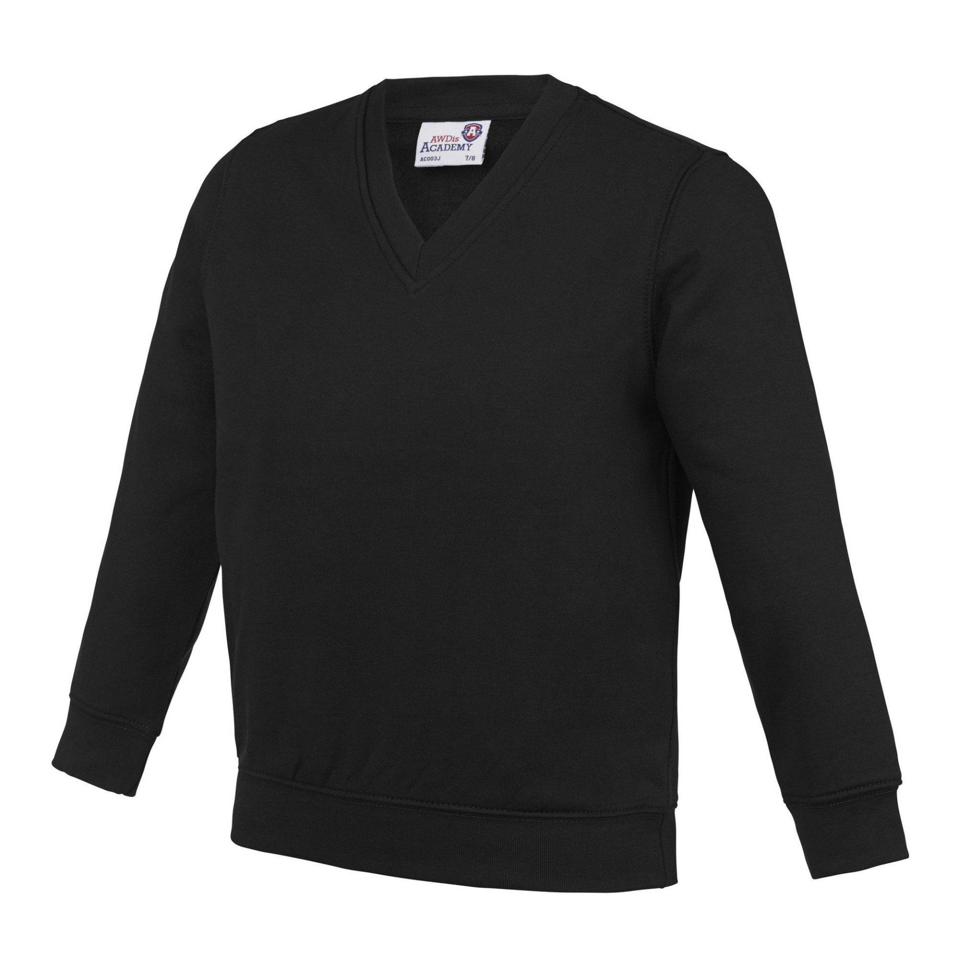 AWDis - Academy Pullover mit V-Ausschnitt (2er Pack), 104, Schwarz von AWDis