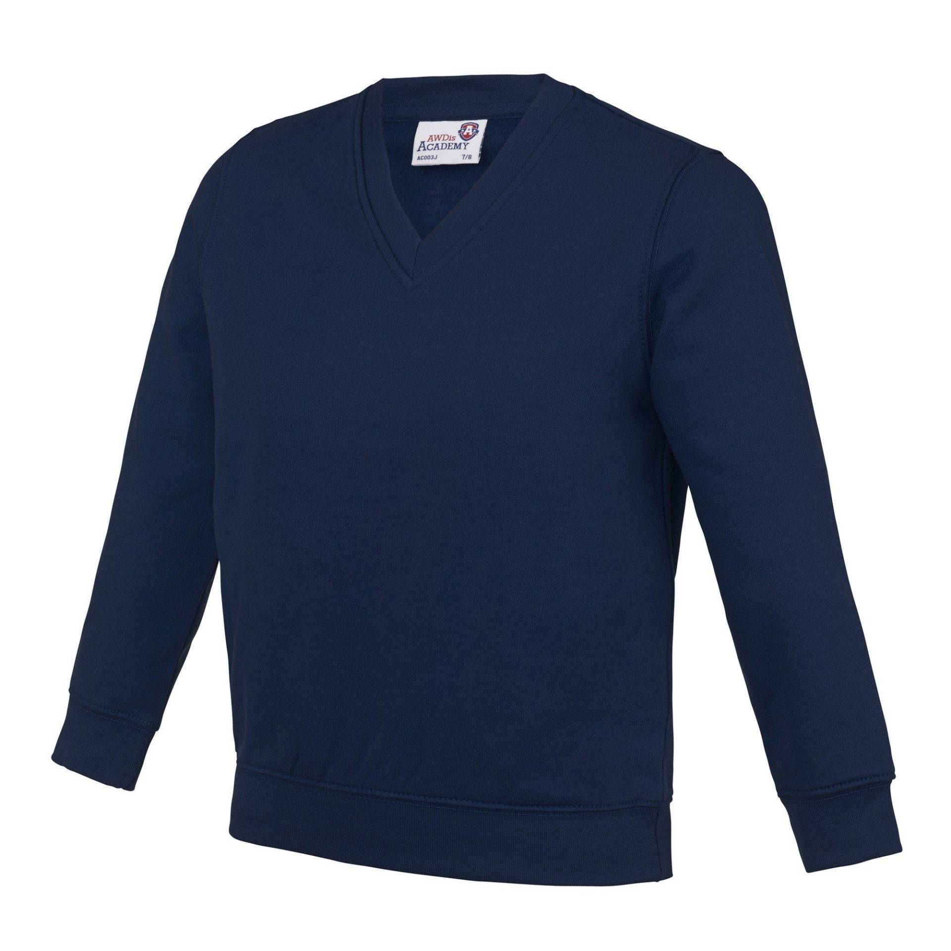 Academy Pullover Mit V-ausschnitt (2er Pack) Jungen Marine 152 von AWDis