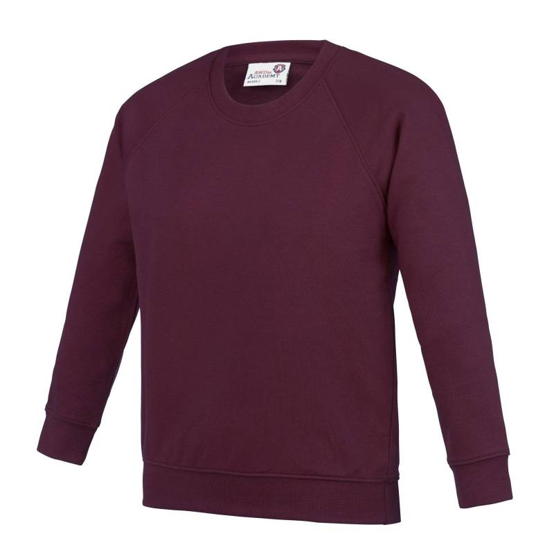 Academy Raglan Pullover Jungen Violett Bunt 128 von AWDis