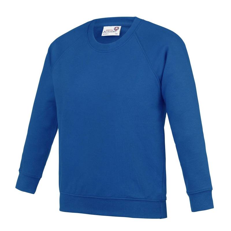 AWDis - Academy Raglan Pullover, 140, Königsblau von AWDis