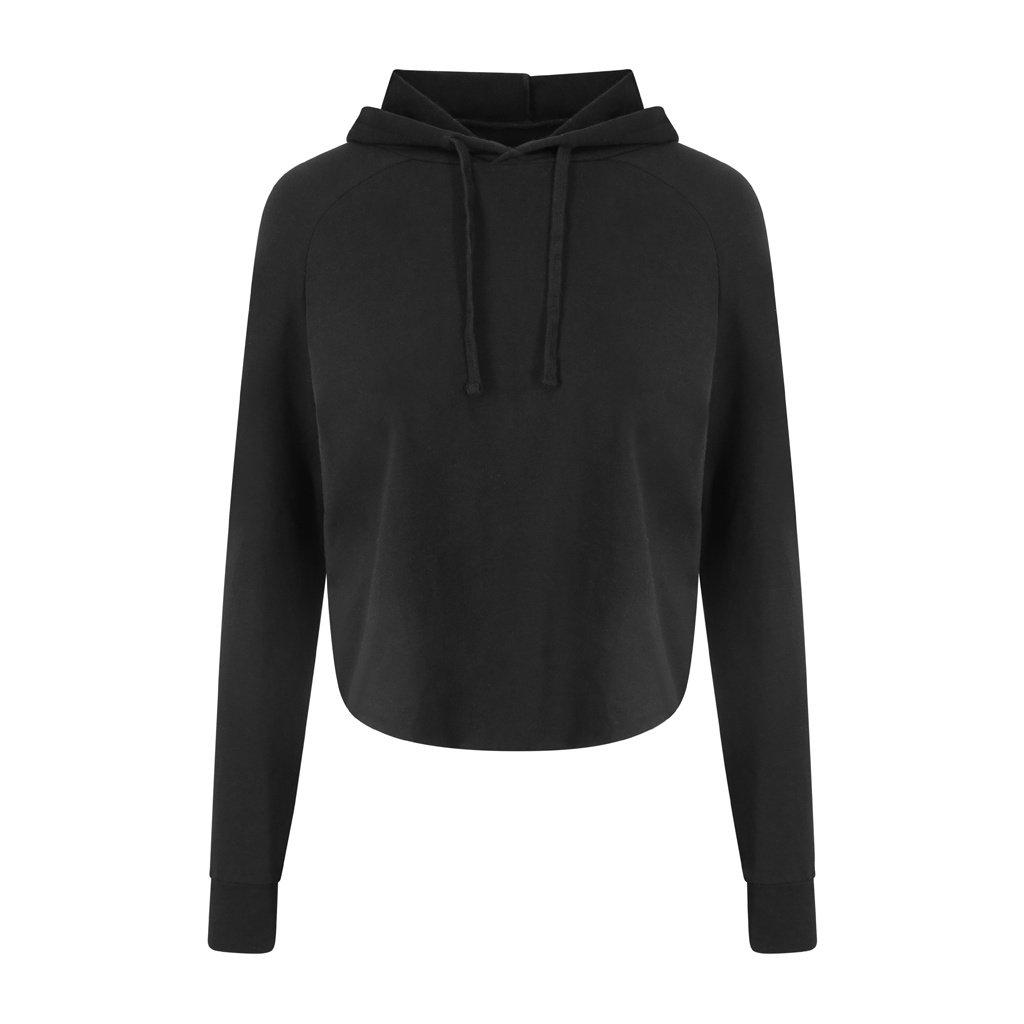 Cool Kurzes Hoodie Gekreuzte Rückenträger Damen Schwarz S von AWDis