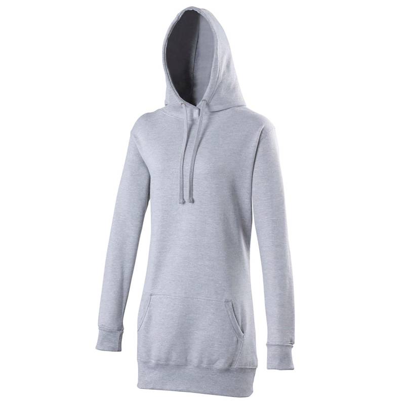 Girlie Longline Pullover Damen Grau S von AWDis