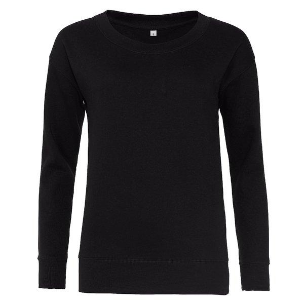 Girlie Pullover Damen Schwarz S von AWDis