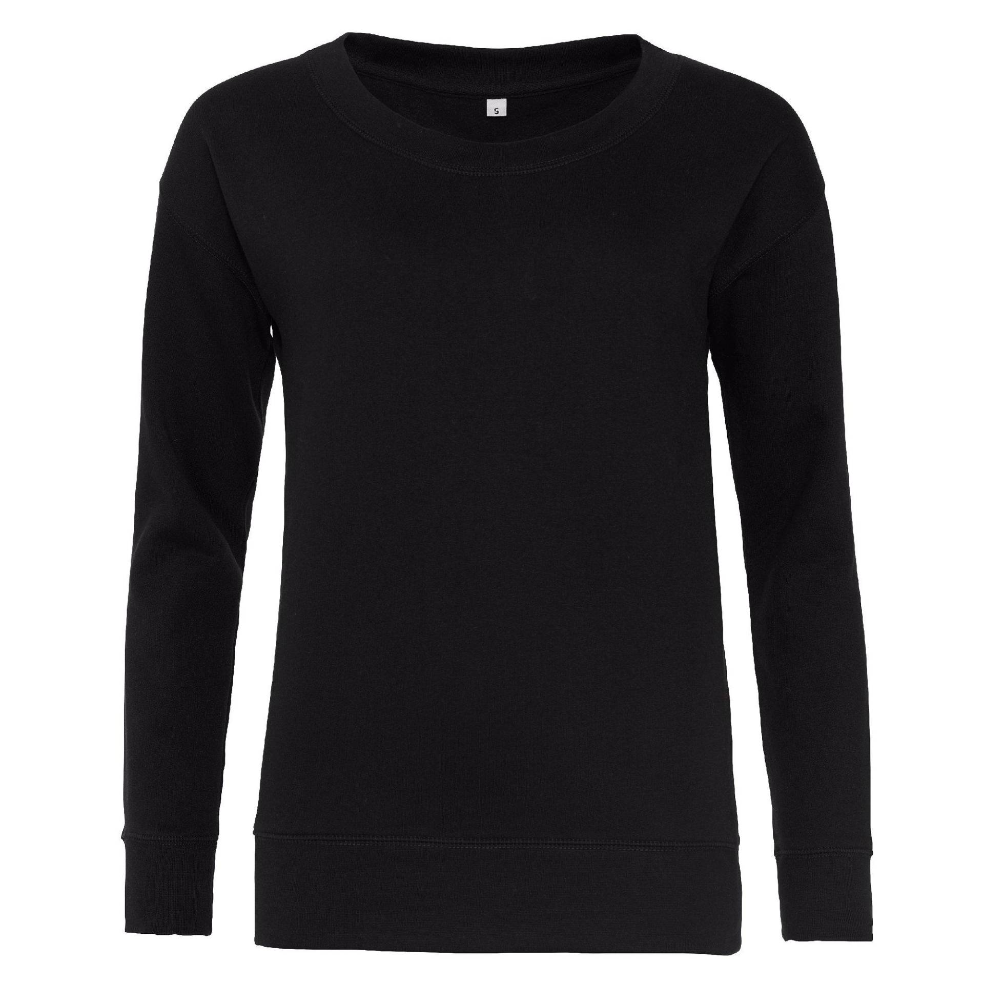 Girlie Pullover Damen Schwarz XS von AWDis