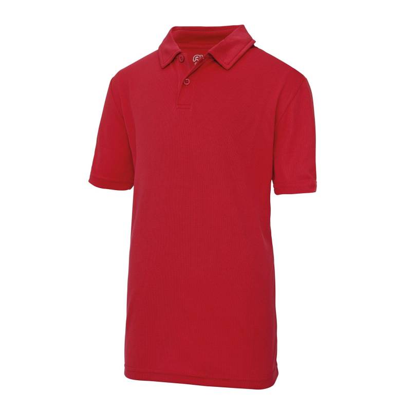 AWDis - Just Cool Sport Polo Shirt, 104, Rot Bunt von AWDis