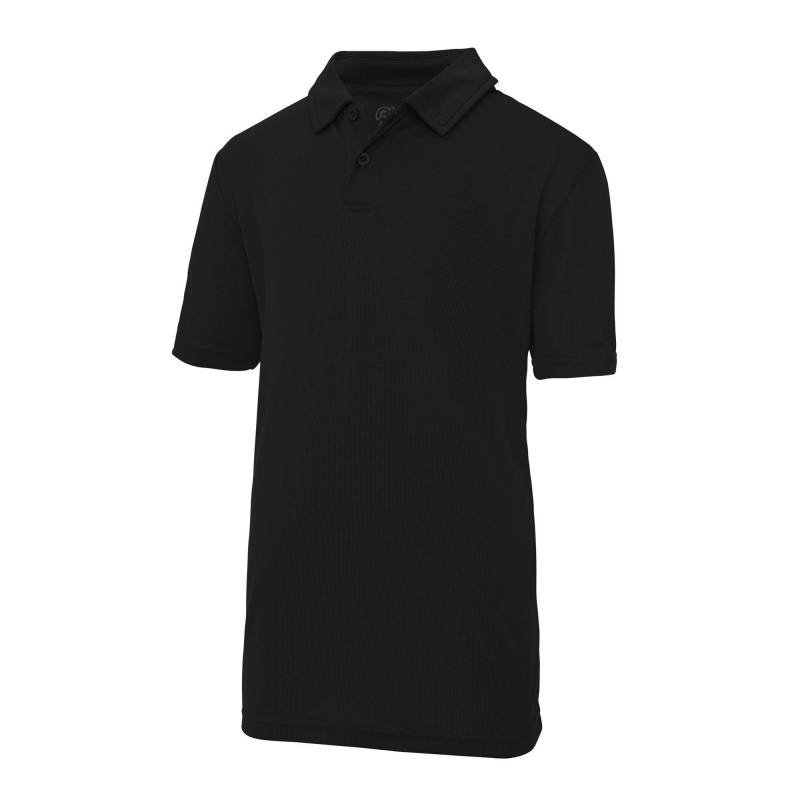 AWDis - Just Cool Sport Polo Shirt, 128, Schwarz von AWDis