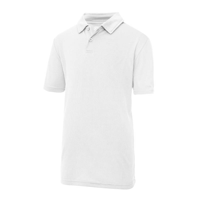 Just Cool Sport Polo Shirt Mädchen Weiss 158 von AWDis