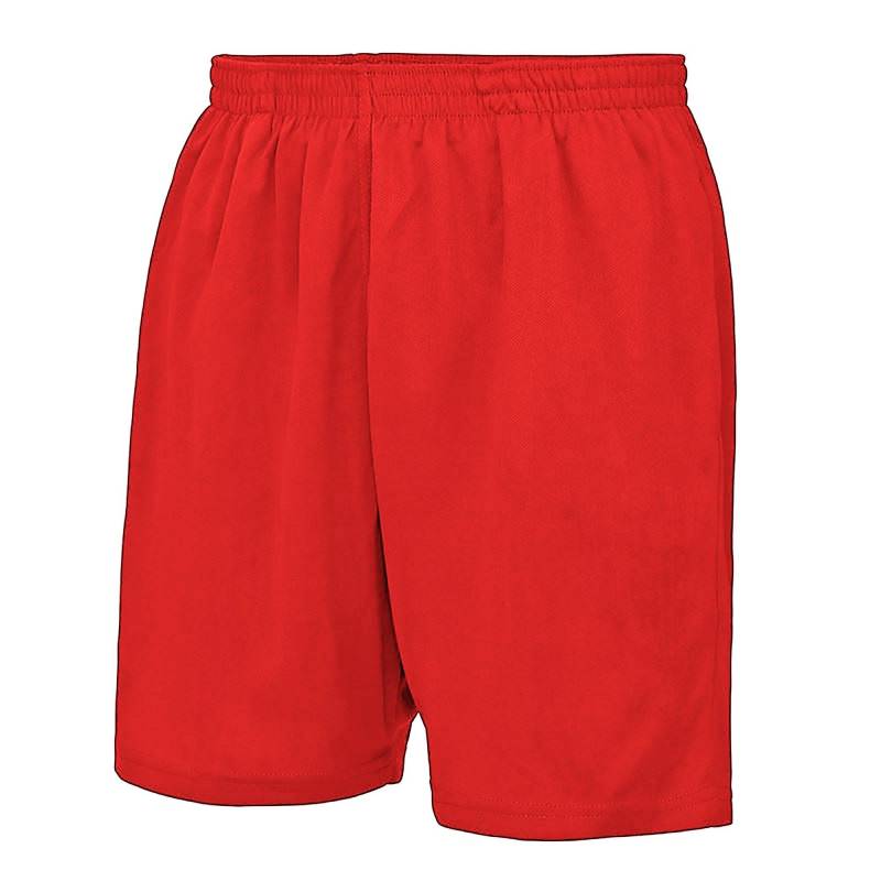 Just Cool Sport Shorts Unisex Rot Bunt 152-164 von AWDis