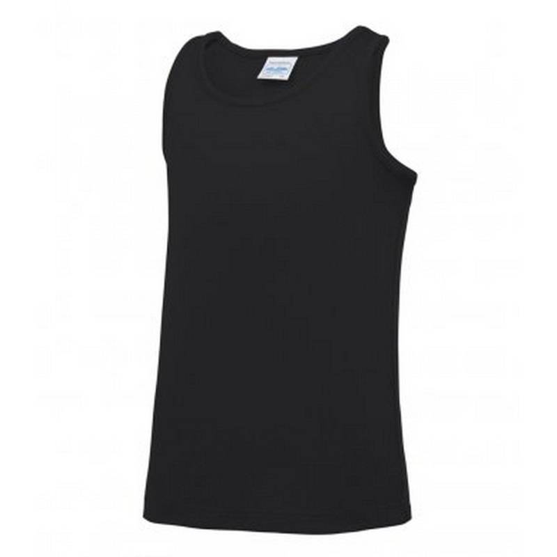 Just Cool Tank Top Jungen Schwarz 116 von AWDis