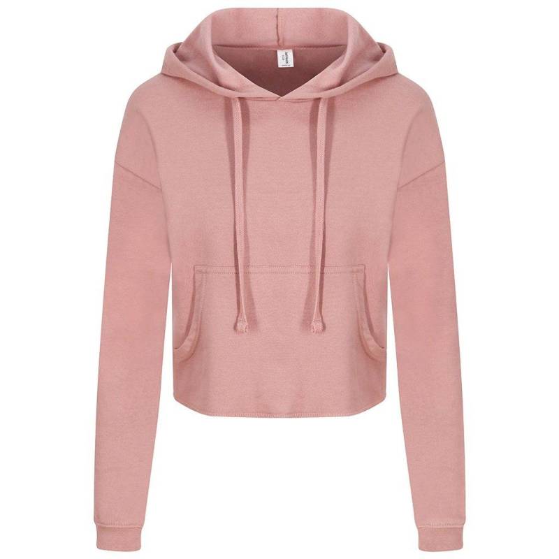 Just Hoods Girlie Cropkapuzenpullover Damen Pink M von AWDis