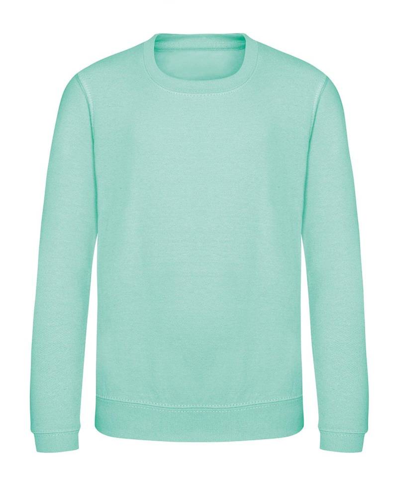 Just Hoods Pullover Sweatshirt, Unifarben Mädchen Mint 116 von AWDis