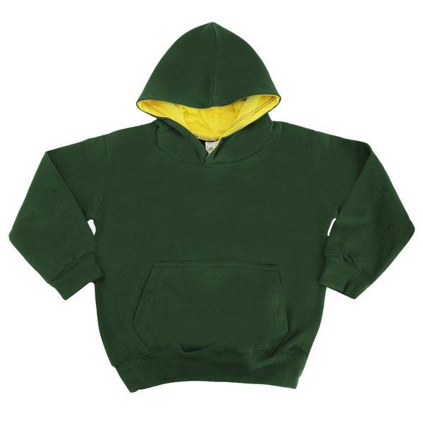 AWDis - Kapuzen Pullover Varsity, 140, Waldgrün von AWDis