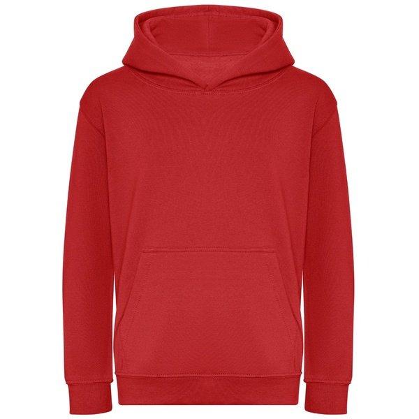 Kapuzenpullover Aus Biologischem Anbau Jungen Rot Bunt 152-158 von AWDis