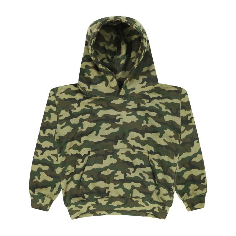 AWDis - Kapuzenpullover Camo, 128, Grün von AWDis