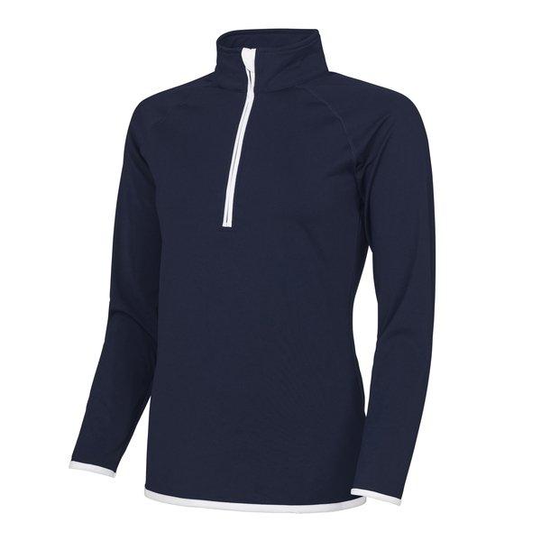 Kühlen Sie Einfach Half Zip Sweatshirt Damen Marine L von AWDis