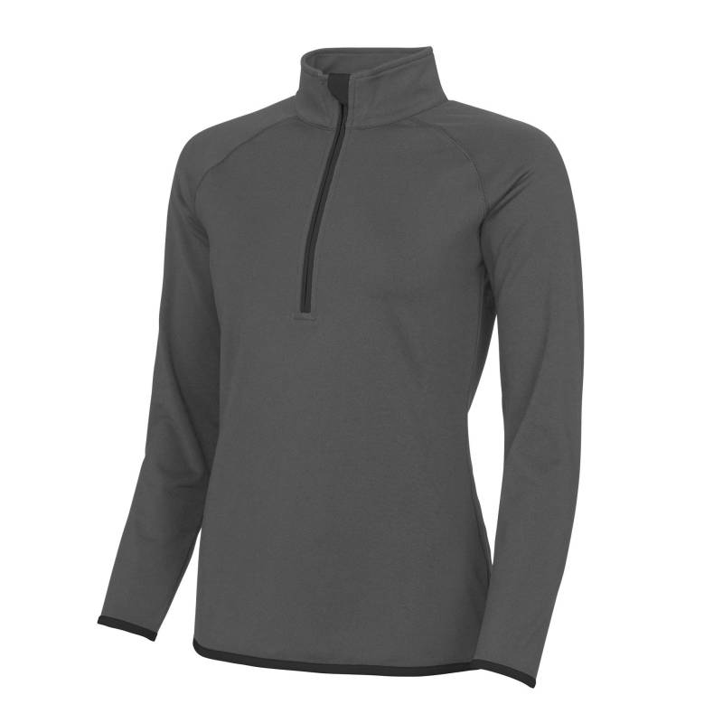 Kühlen Sie Einfach Half Zip Sweatshirt Damen Charcoal Black S von AWDis