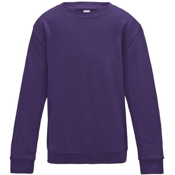 Nur Hauben Plain Sweatshirt Mit Rundhalsausschnitt Mädchen Lila 92 von AWDis