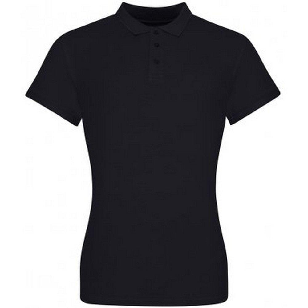 Polo Shirt Pique Damen Schwarz L von AWDis