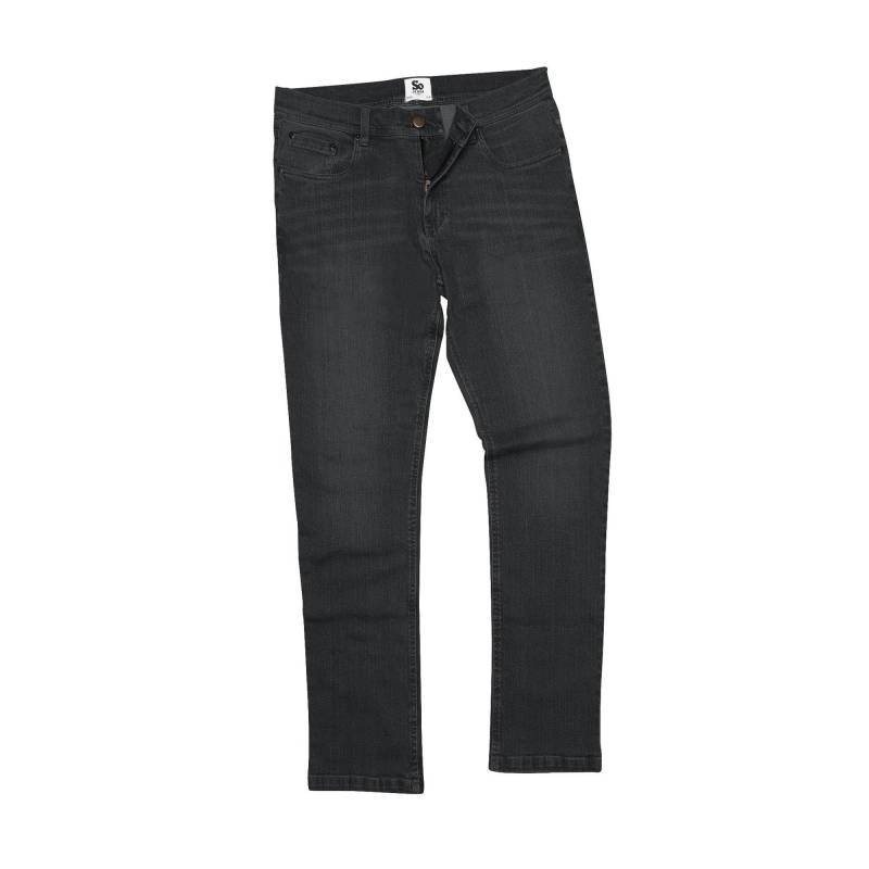 So Denim Jeans Leo Gerader Schnitt Herren Schwarz W36 von AWDis