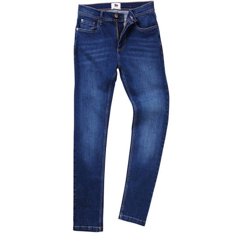 AWDis - So Denim Max Slim Jeans, für Herren, Blau, Größe W28 von AWDis