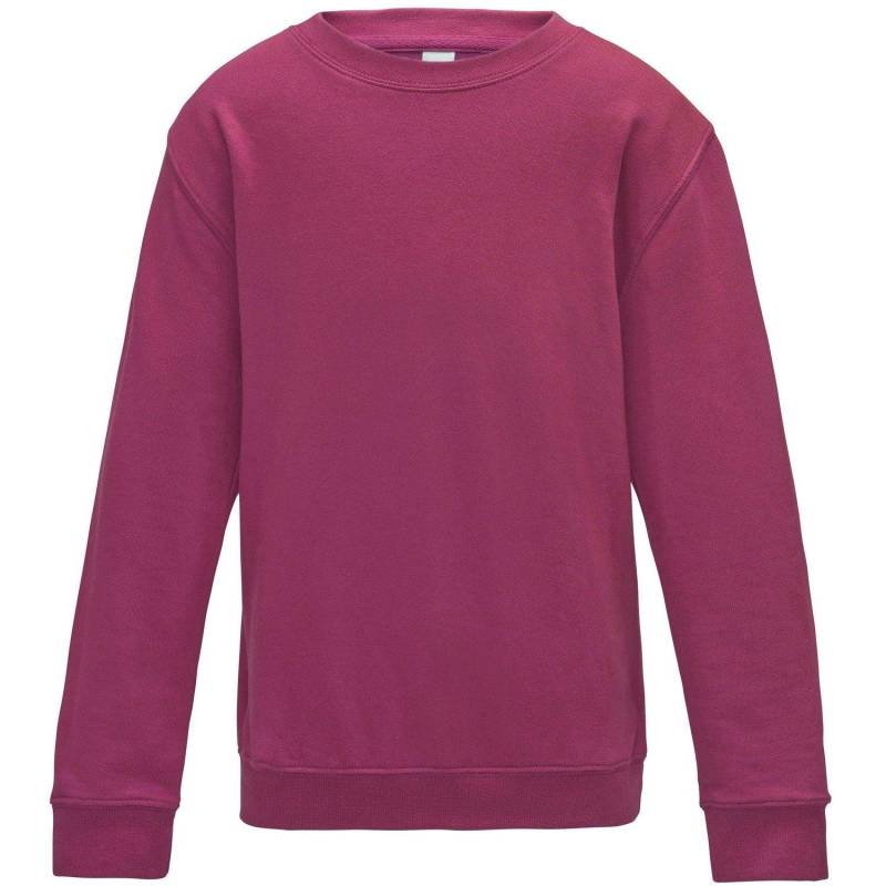 Sweatshirt Mit Rundhalsausschnitt Mädchen Pink 128 von AWDis