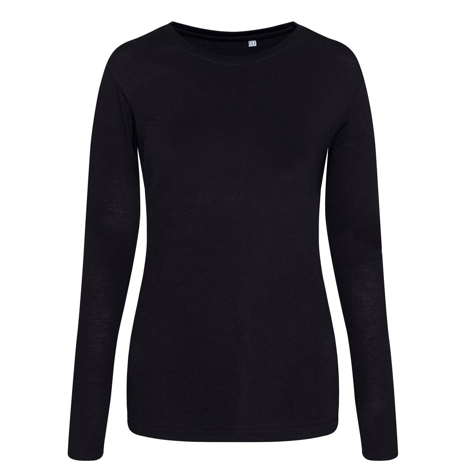 T-shirt, Langärmlig Damen Schwarz XL von AWDis