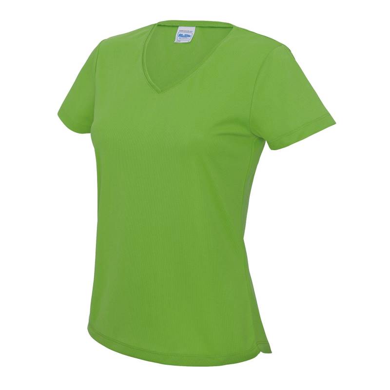 Tshirt Mit Vausschnitt Damen Limettengrün XS von AWDis