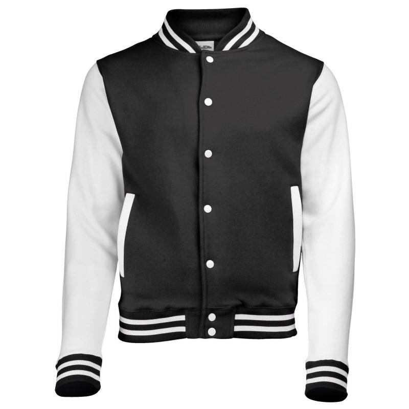 Varsity Jacket Damen Schwarz 3XL von AWDis