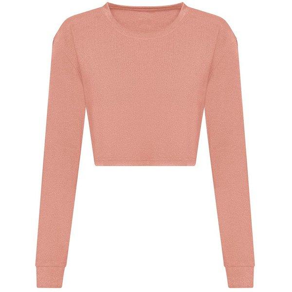 Kurzes Tshirt Langärmlig Damen Pink L von AWDis