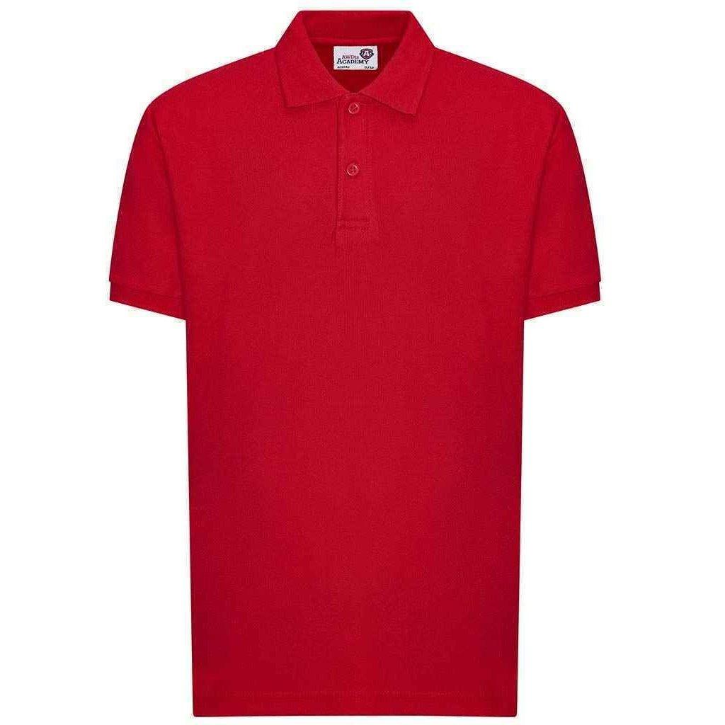 Academy Poloshirt Mädchen Rot Bunt 128 von AWDis