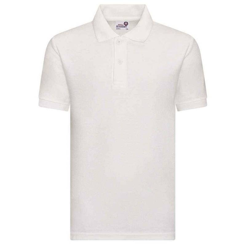 Academy Poloshirt Mädchen Weiss 104 von AWDis