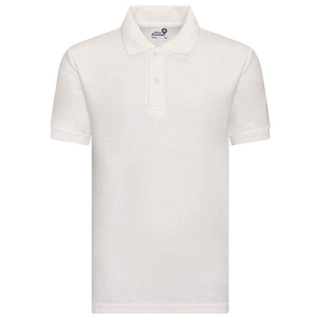 Academy Poloshirt Mädchen Weiss 128 von AWDis