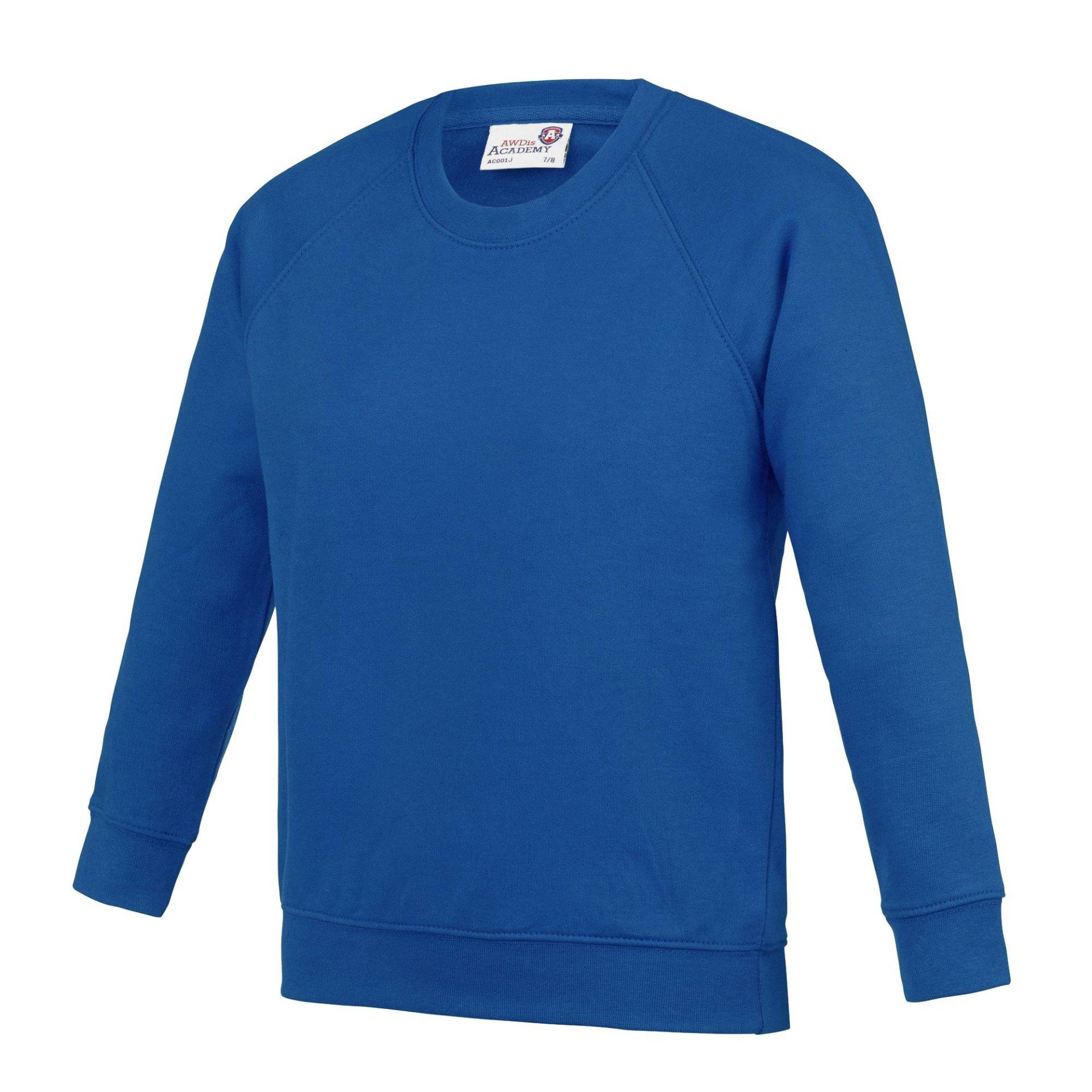 AWDis - Academy Pullover mit Rundhalsausschnitt (2er Pack), 164, Königsblau von AWDis