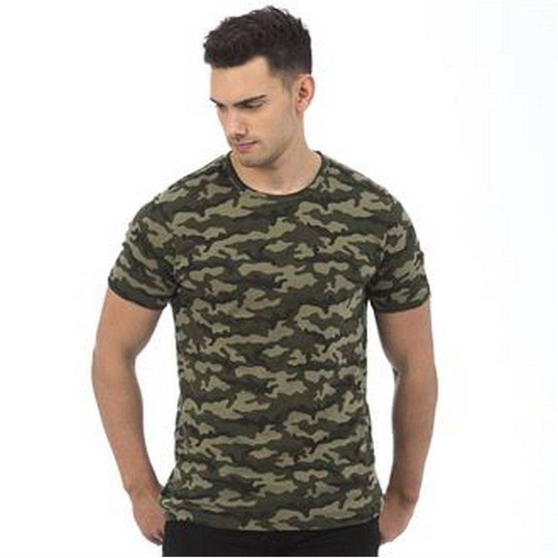 Camouflage Tshirt Herren Grün S von AWDis