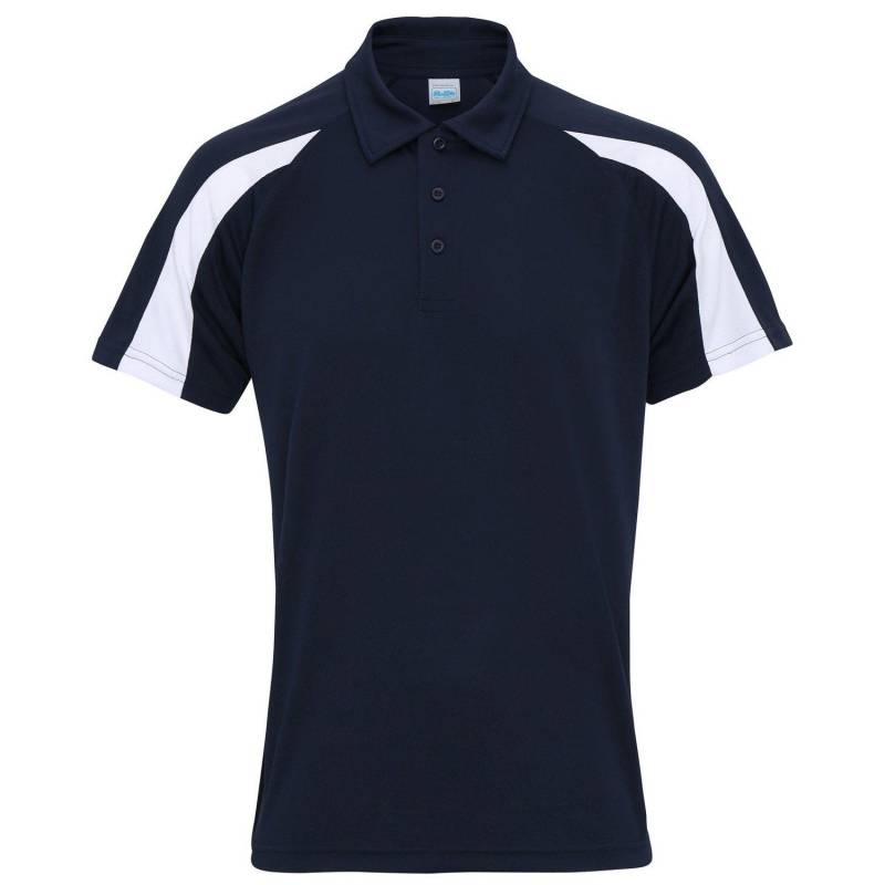 Just Cool Kurzarm Polo Shirt Mit Kontrast Panel Herren Marine S von AWDis