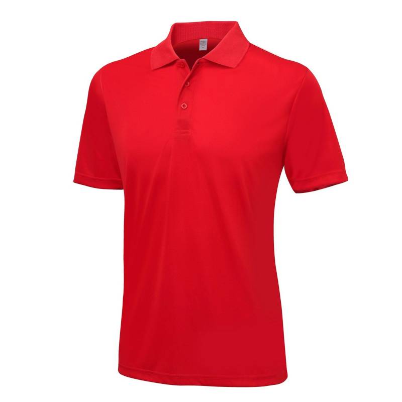 Just Cool Kurzarm Poloshirt Herren Rot Bunt L von AWDis