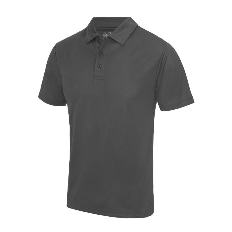 Just Cool Poloshirt Sports Herren Charcoal Black 3XL von AWDis