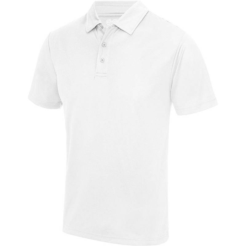 Just Cool Poloshirt Sports Herren Weiss L von AWDis