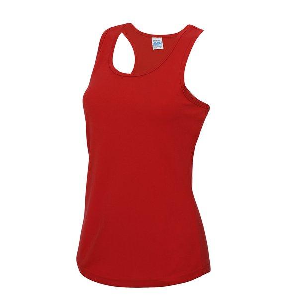 Just Cool Sport Tank Top Damen Rot Bunt XS von AWDis