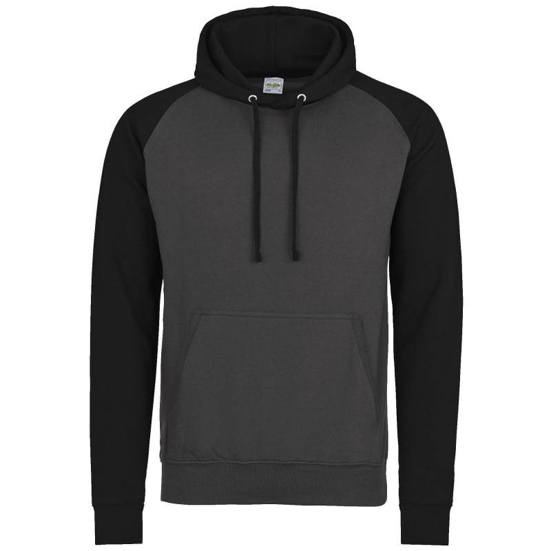 Just Hoods Kapuzenpullover, Zweifarbig Damen Charcoal Black XXL von AWDis