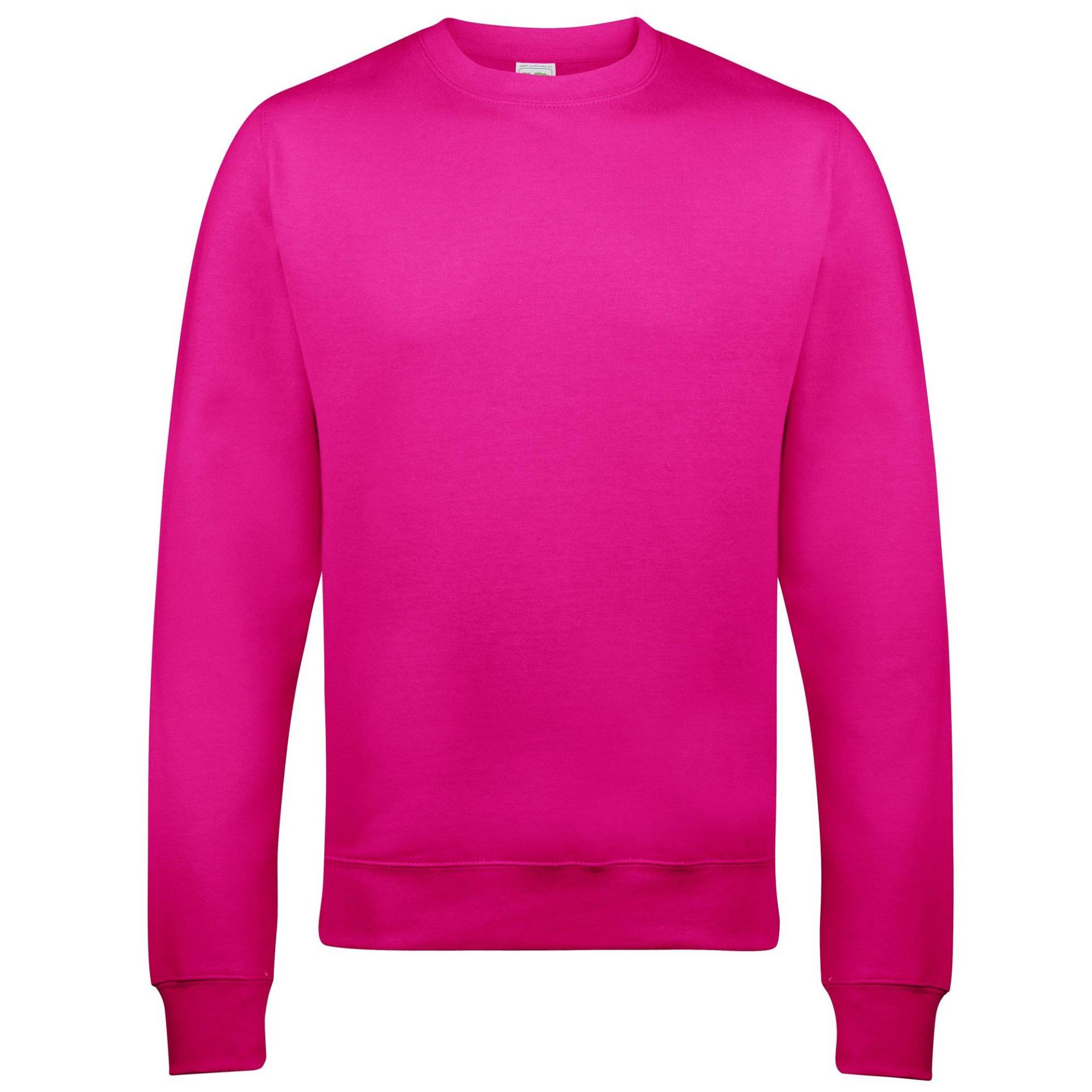 Just Hoods Plain Pullover Mit Rundhalsausschnitt Damen Pink L von AWDis