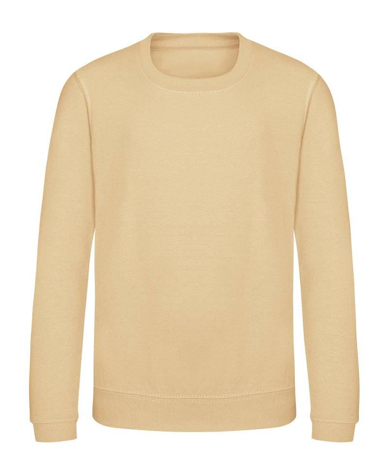 Just Hoods Pullover Sweatshirt, Unifarben Mädchen Sand 104 von AWDis