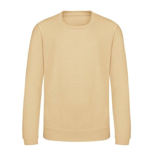 Just Hoods Pullover Sweatshirt, Unifarben Mädchen Sand 92 von AWDis