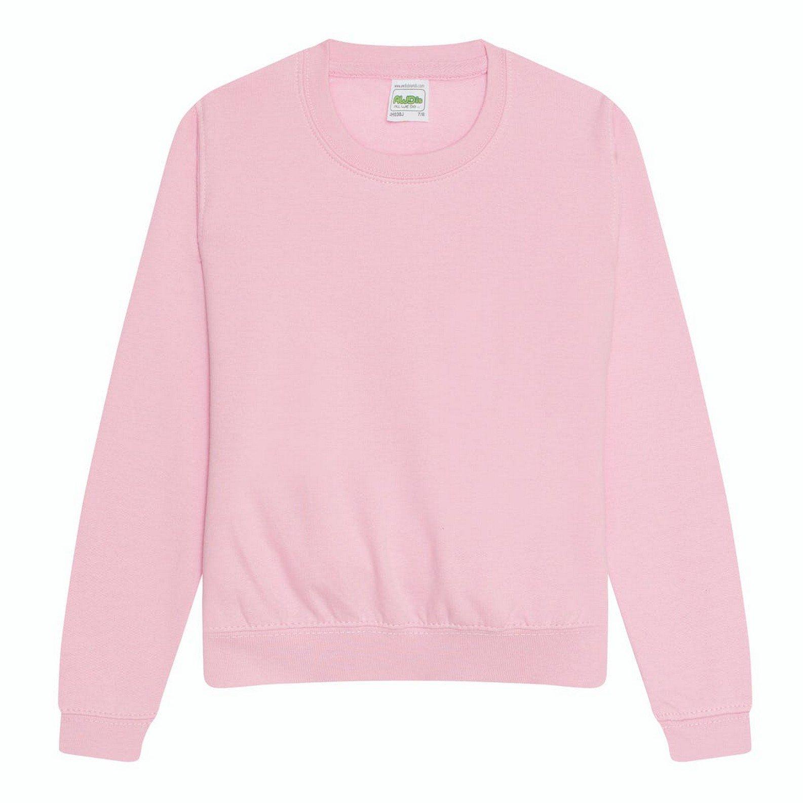 Just Hoods Sweatshirt Mädchen Pink 92 von AWDis